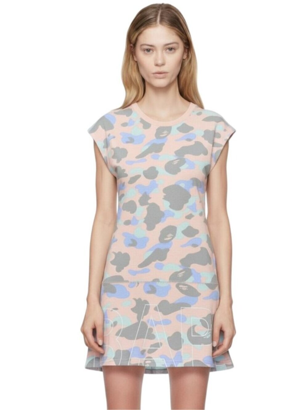 NWT BAPE Bathing Ape Camo Print Relaxed A-Line Dress Size XS